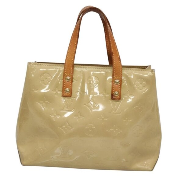 LOUIS VUITTON Monogram Vernis Reade PM Hand Bag Beige M91334 LV Auth 132527 - Picture 3 of 16
